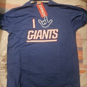 New York Giants Homage Unisex NFL ASL Collection Love Sign Tri-Blend XL T-SHIRT